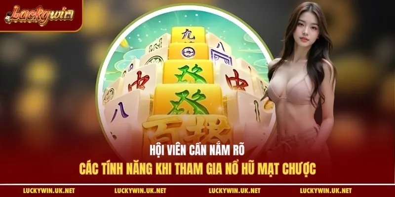 Hội viên cần nắm rõ các tính năng khi tham gia nổ hũ mạt chược
